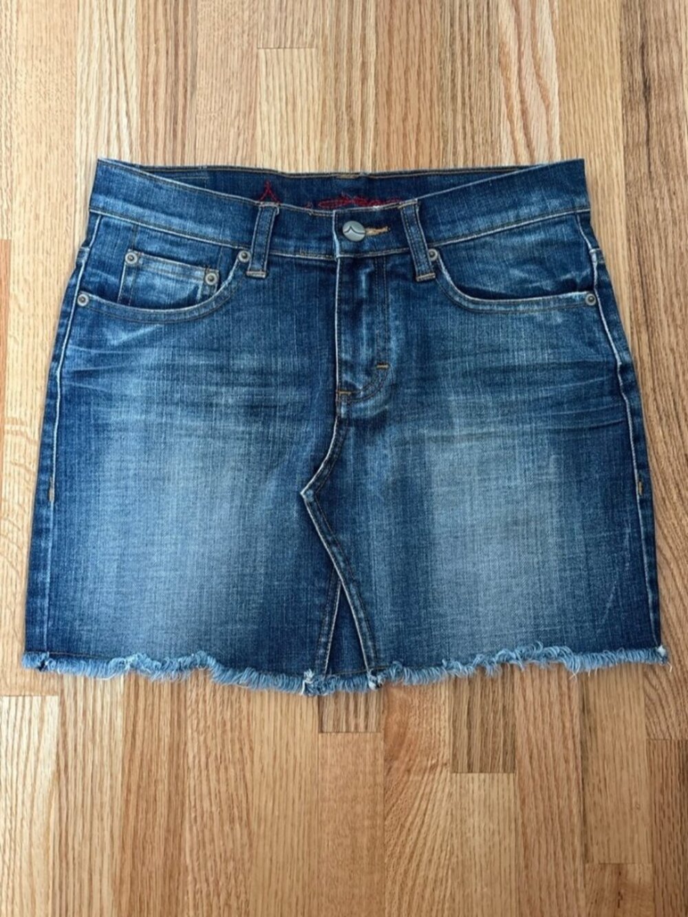 90s Cotton Demin Mini Skirt -